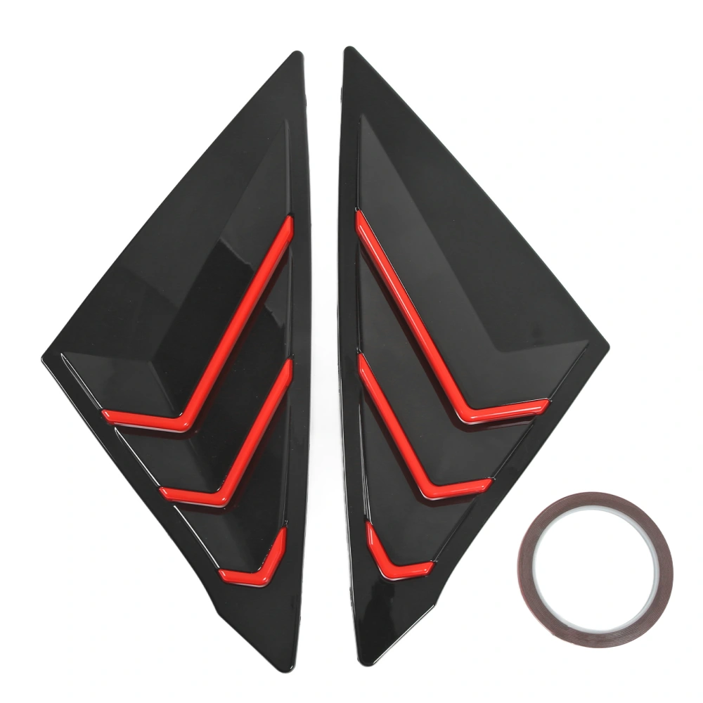 2pcs Rear Side Window Louver Wear Resistant Replacement for Civic 2021‑2022 11th Gen Carbon Fiber Style