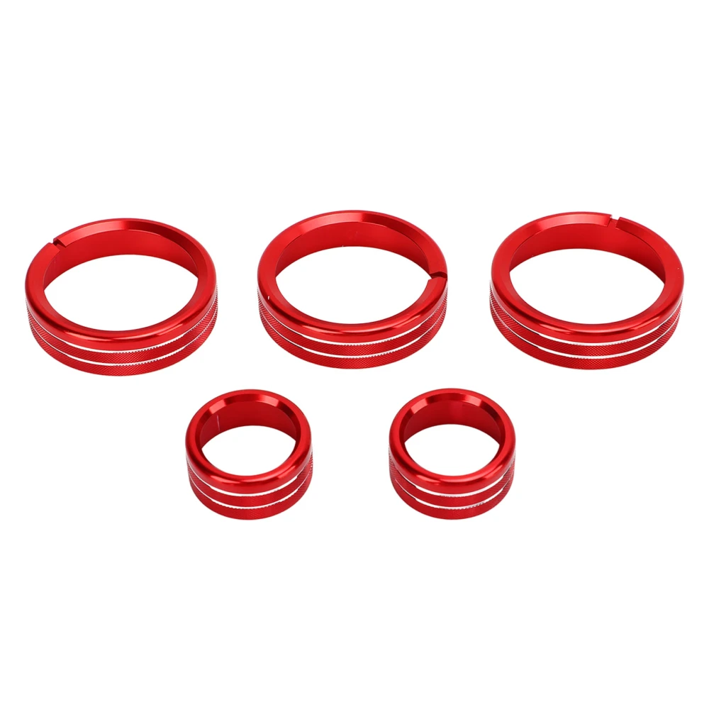 Air Conditioner Audio Switch Knob Ring Cover Lightweight Interior Covers Trim Replacement for Mazda MX‑5 2009‑2015 Red