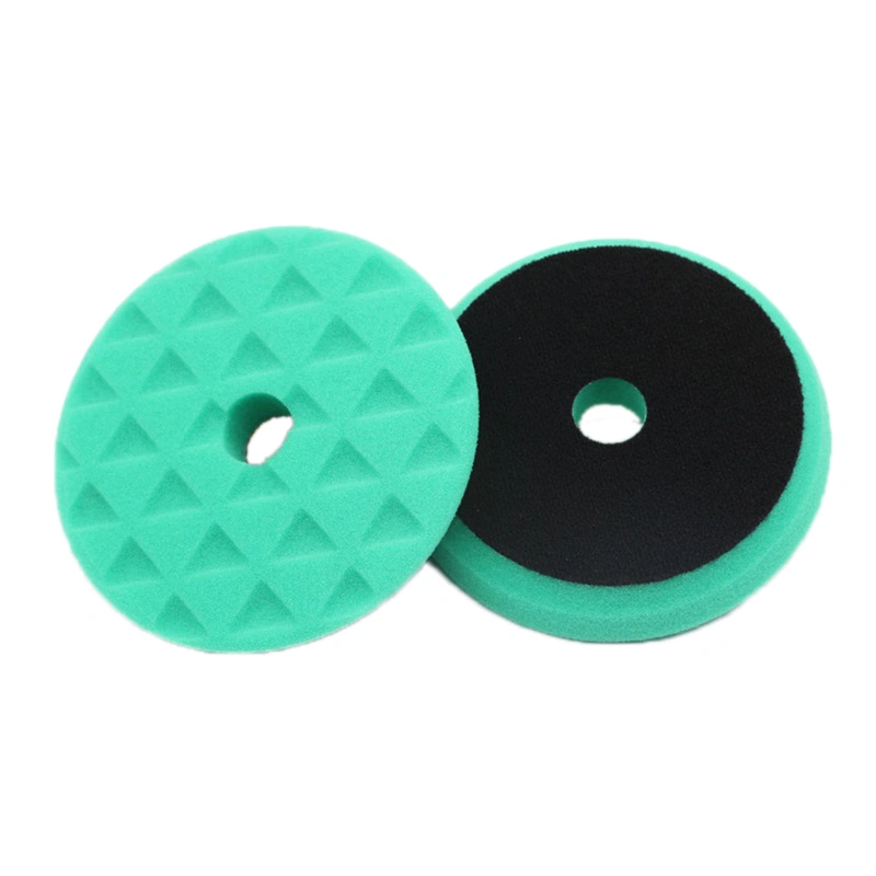 Car Polishing Pad Polisher Machine Waxing Buffing Cleaning Drill Adapter Triangle Sponge Disk 6in Green