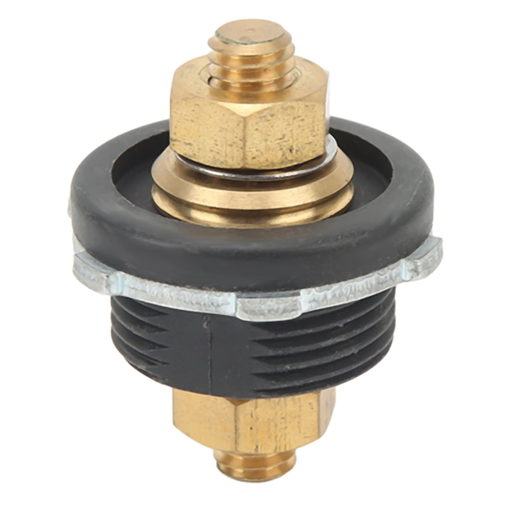 3/8in Battery Terminal Connector Thru Stud 250A Battery Charger Post for Car RV Boat Yacht Black (Negative)
