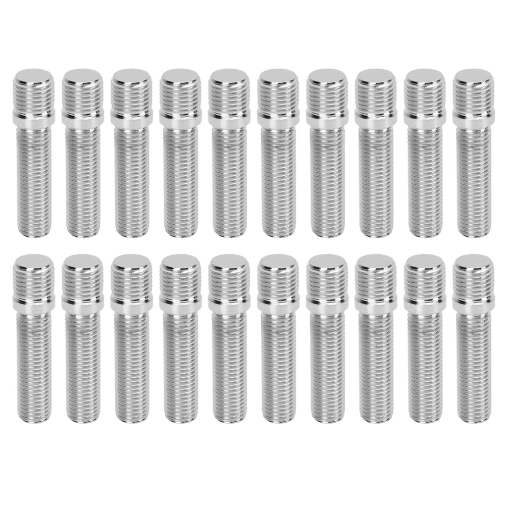 20 Pcs Extended Wheel Stud 58mm Wheel Conversion Bolts Studs Adapter 41mm Shank Length M14x1.5-M12x1.5