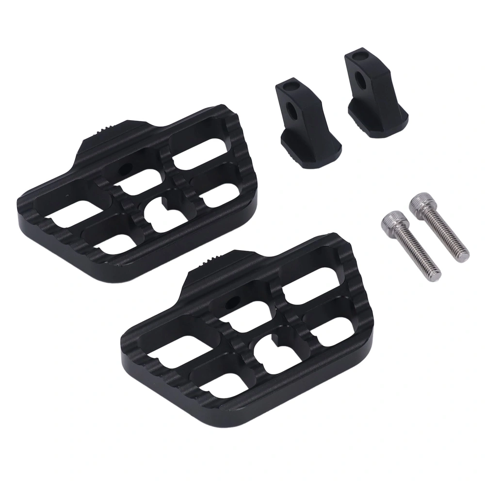 2pcs Wide Footpegs CNC Aluminum Stainless Steel Motorcycle Footrest Pedal Replacement for R18 2020‑2022 Black