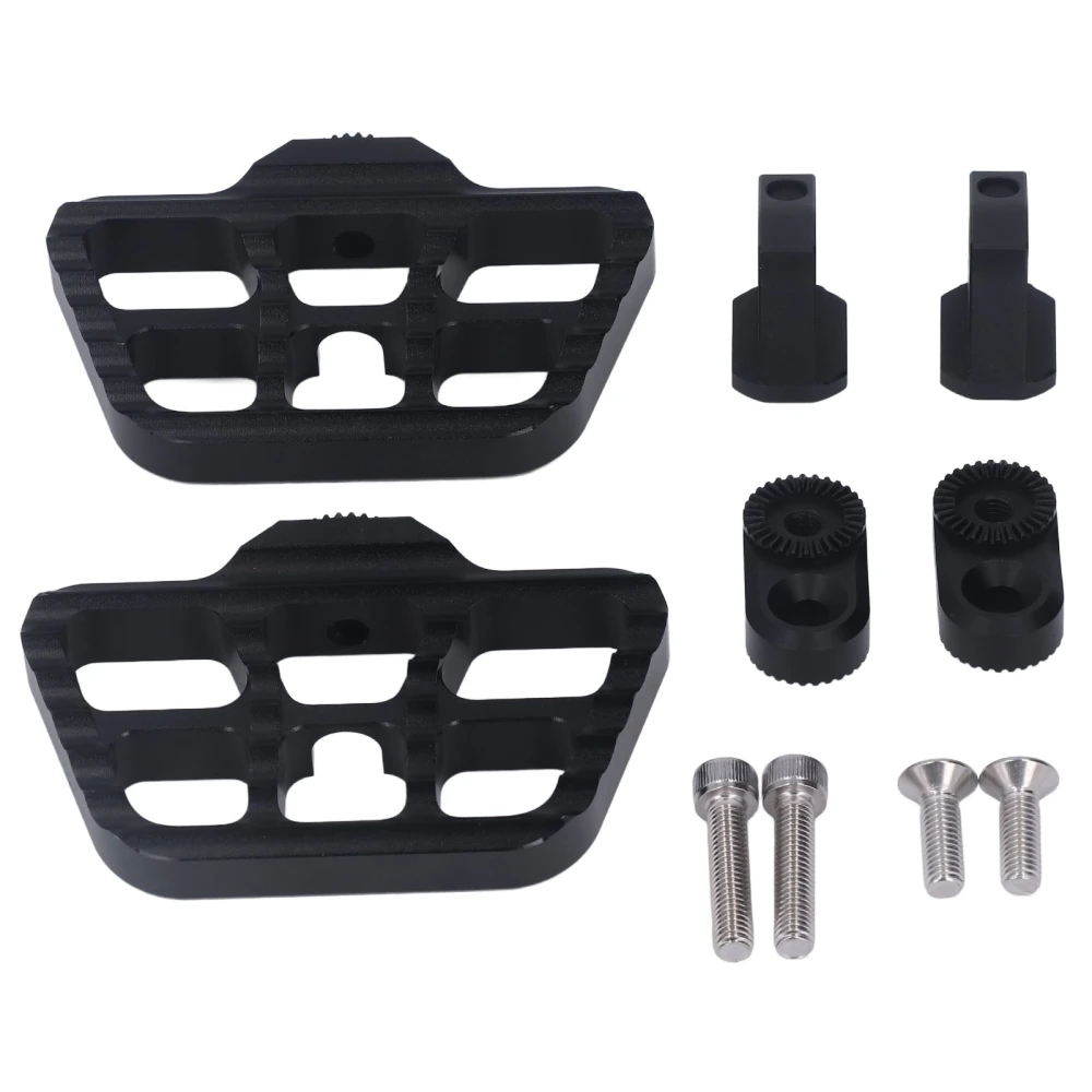Motorcycle Front Wide Foot Pegs Pedals Adjustable Footrests CNC Aluminum Anodized for R18 2020‑2022 Black