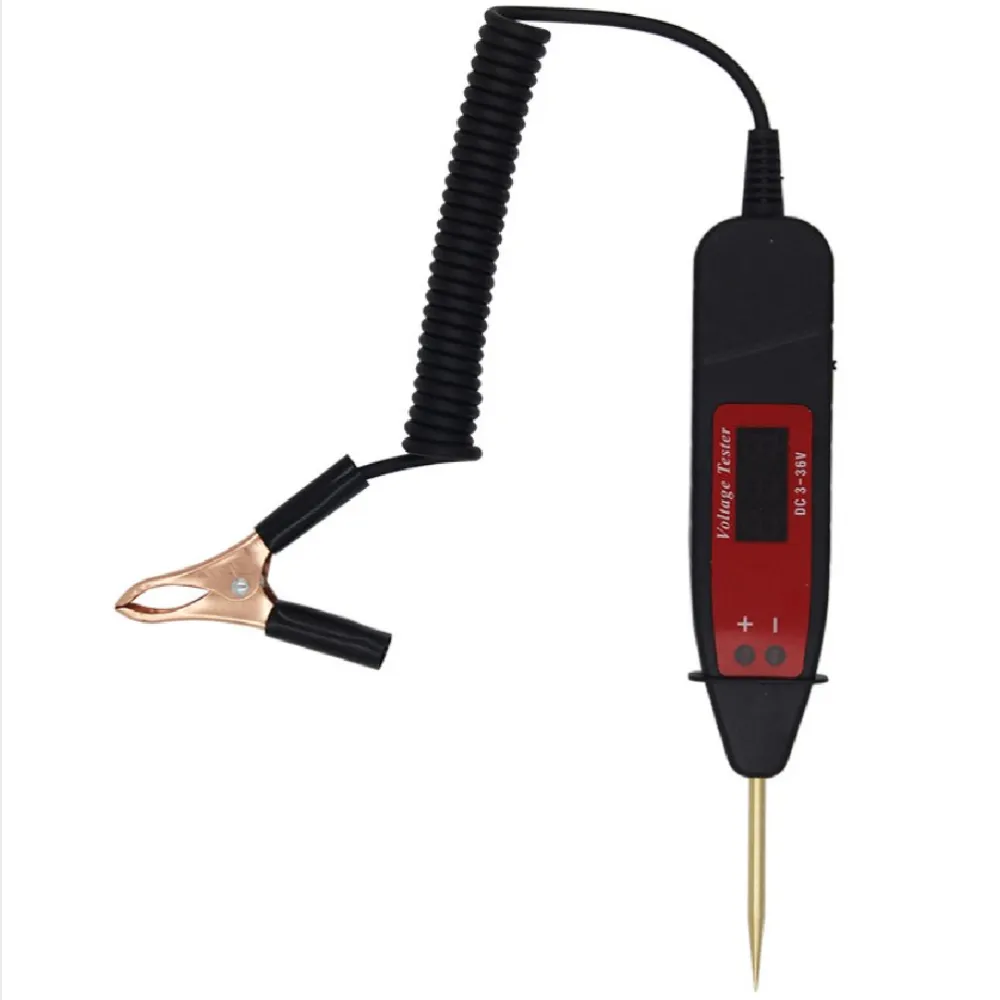 DC 5-36V Car LCD Digital Electric Voltage Test Pen with LED Light