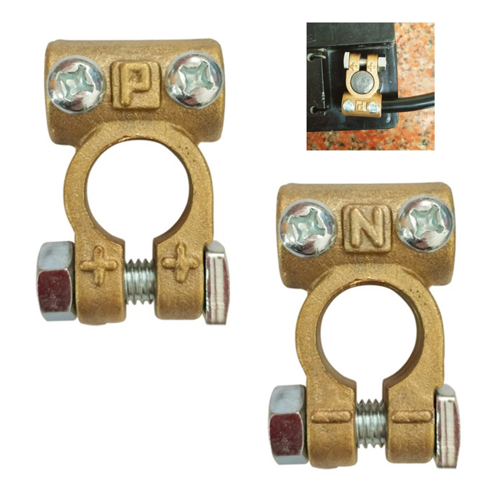 Car Battery Terminals Clamps Battery Cable Terminals Connectors Durable Practical Brass Battery Clip