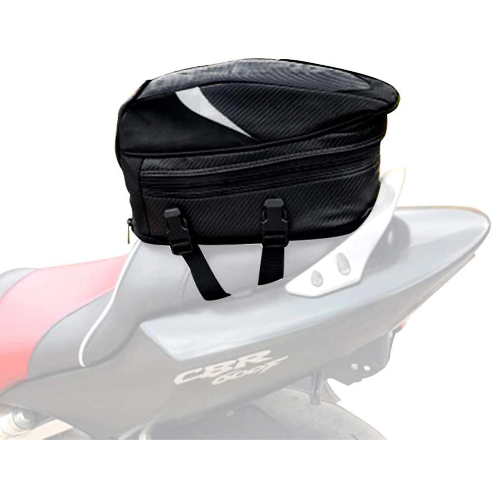 Motorcycle Seat Bag Tail Bag Saddlebags Waterproof Luggage Bag Multi Functional PU Leather Motorbike Helmet Bag Storage Bag