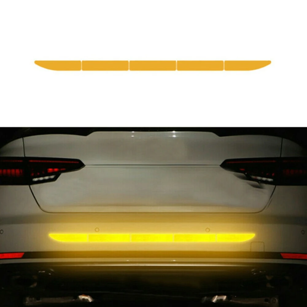 Reflective Car Warn Strip Tape Bumper Safety Stickers Decals Paster Accessories