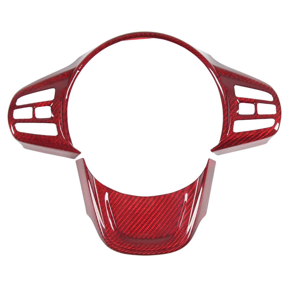 Carbon Fiber Steering Wheel Cover Trim Decoration Replacement for GR Supra J29/DB 2019‑2022 Red