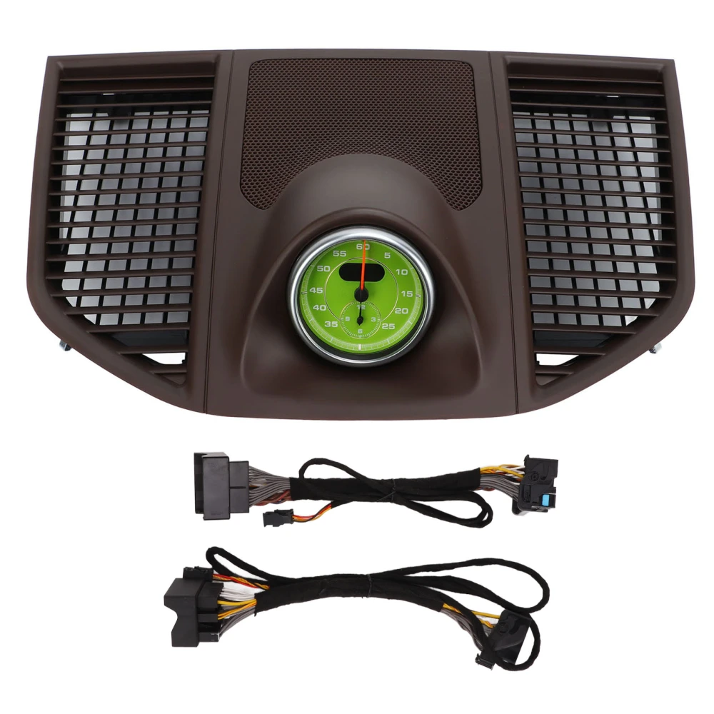 Upper Center Dashboard Grill Panel Brown with Green Stopwatch 95B 858 189 C 5Q0 Replacement for Macan 2014‑2020 Type 2