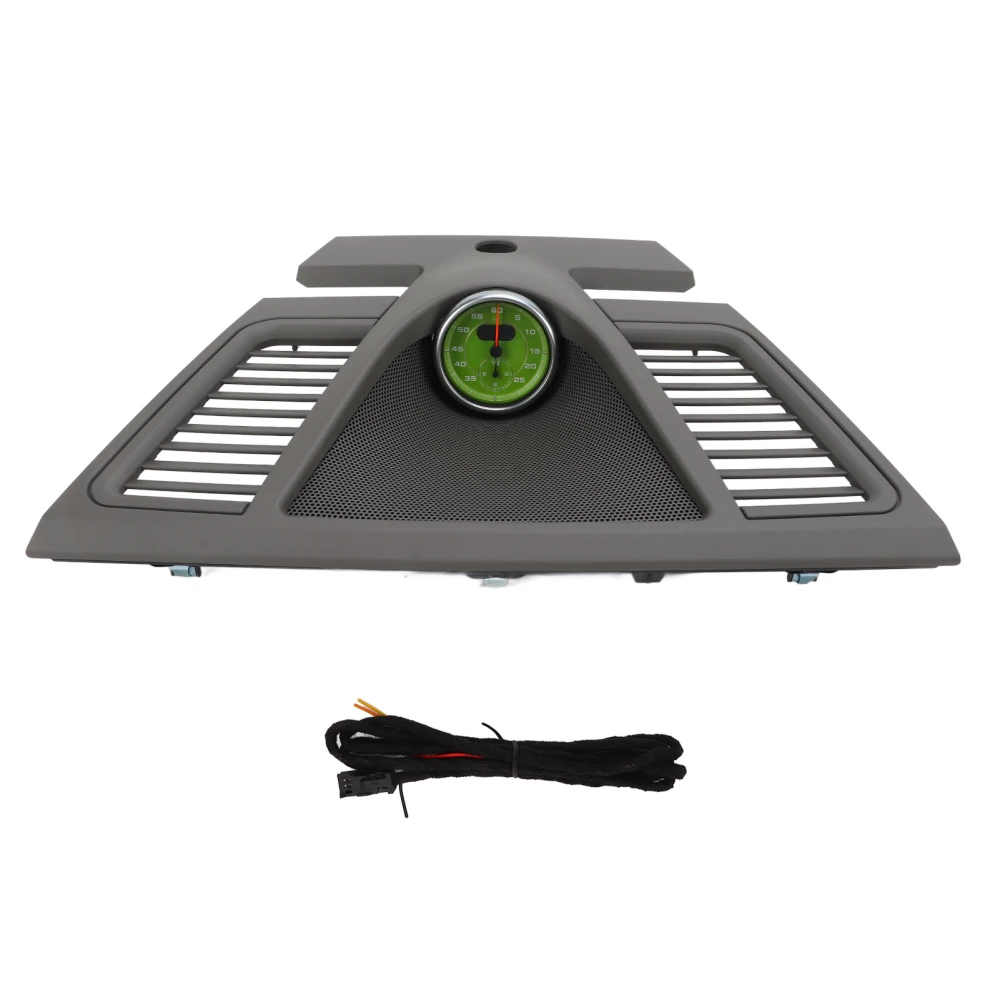 Dashboard Clock Display Surround Trim 970 552 151 01 6W0 with Green Stopwatch Replacement for Panamera 2010‑2016 Platinum Grey