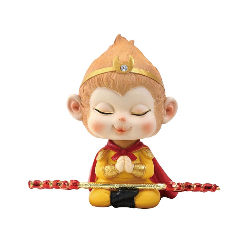 Car Cartoon Monkey Figurine Cute Lovely Decoration Resin Craftwork Home Office Ornaments Type 6