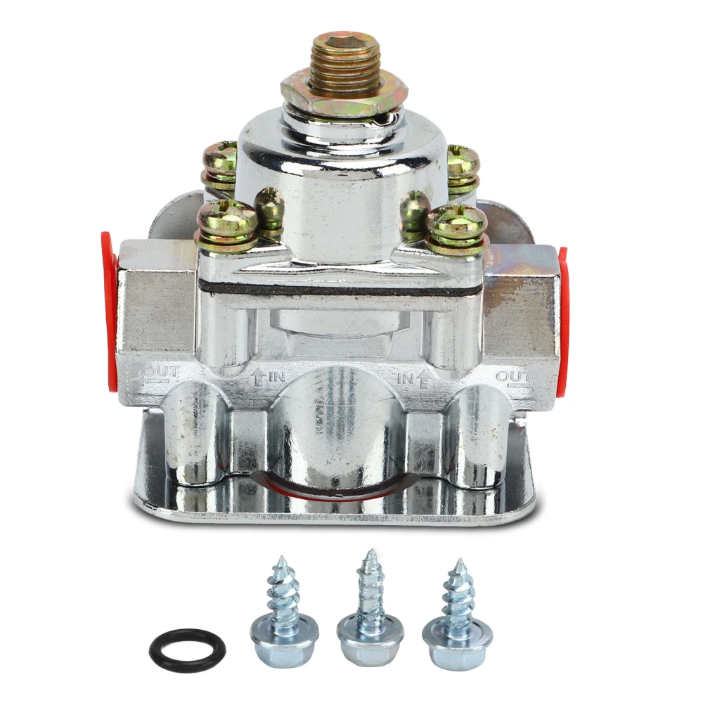 Carburetor Fuel Pressure Regulator 4‑1/2 to 9 Psi 3/8in NPT Port Zinc Alloy 12‑803 for Holley