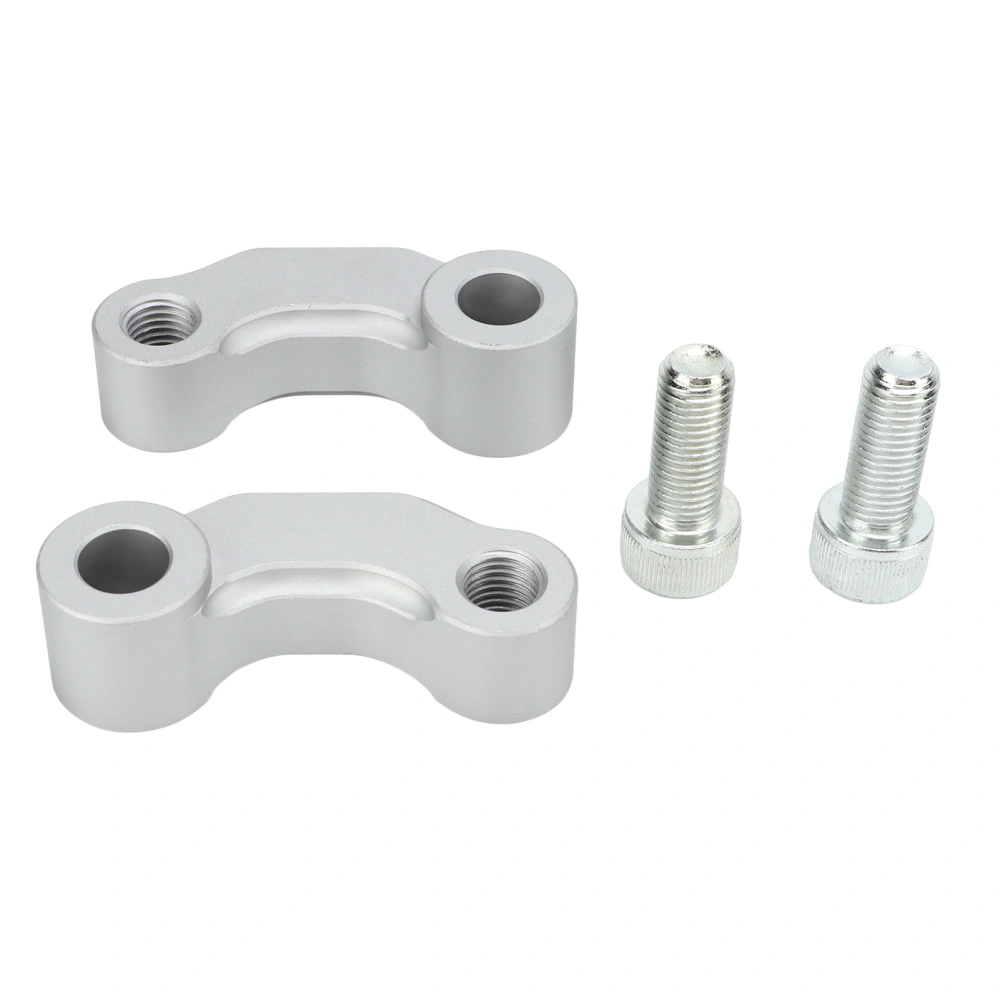 2 Pcs Motorcycle Rearview Mirror Mounting Bracket Wing Mirror Extension Holder Replacement For SUZUKI V‑Strom DL650 2017‑2022 Silver