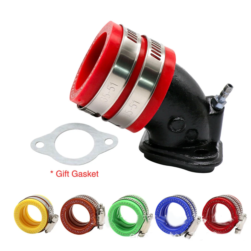 Carburetor Interface Carburetor Intake Adapter Connector Joint Boot for Motorcycle Red