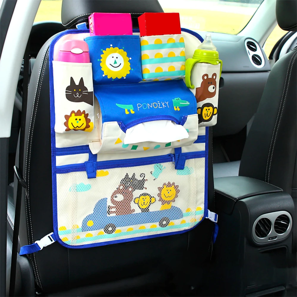 Car Backseat Storage Bag Cartoon Multifunction Auto Backseat Storage Pocket Organizer for Car Type 8
