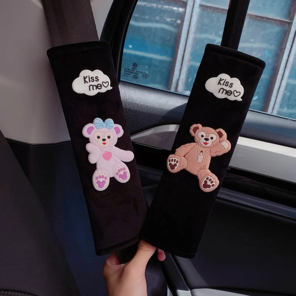 Cute Cartoon Car Seat Belt Shoulder Pad ABS Safety Belt Cushion Cover for Automobile Type2