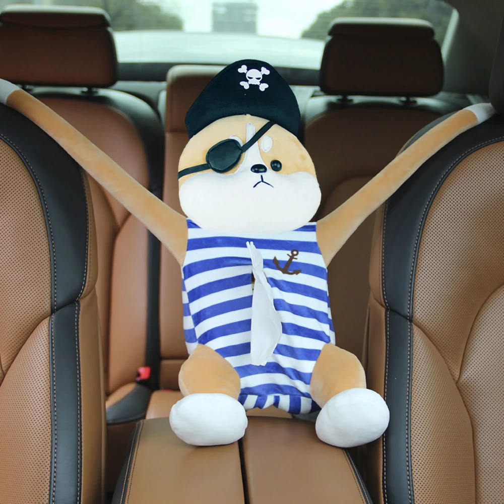 Plush Tissue Box Cute Cartoon Tissue Container Hanging Hook Multipurpose for Home Car Armrest Between Back Seat Type 4