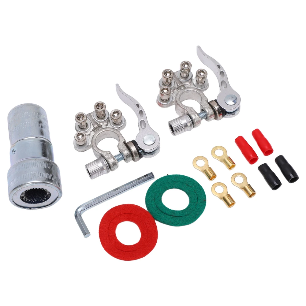 4 Way Battery Terminal Connectors Quick Release Disconnect for Cars Vans Caravan Trucks Pickups Buses