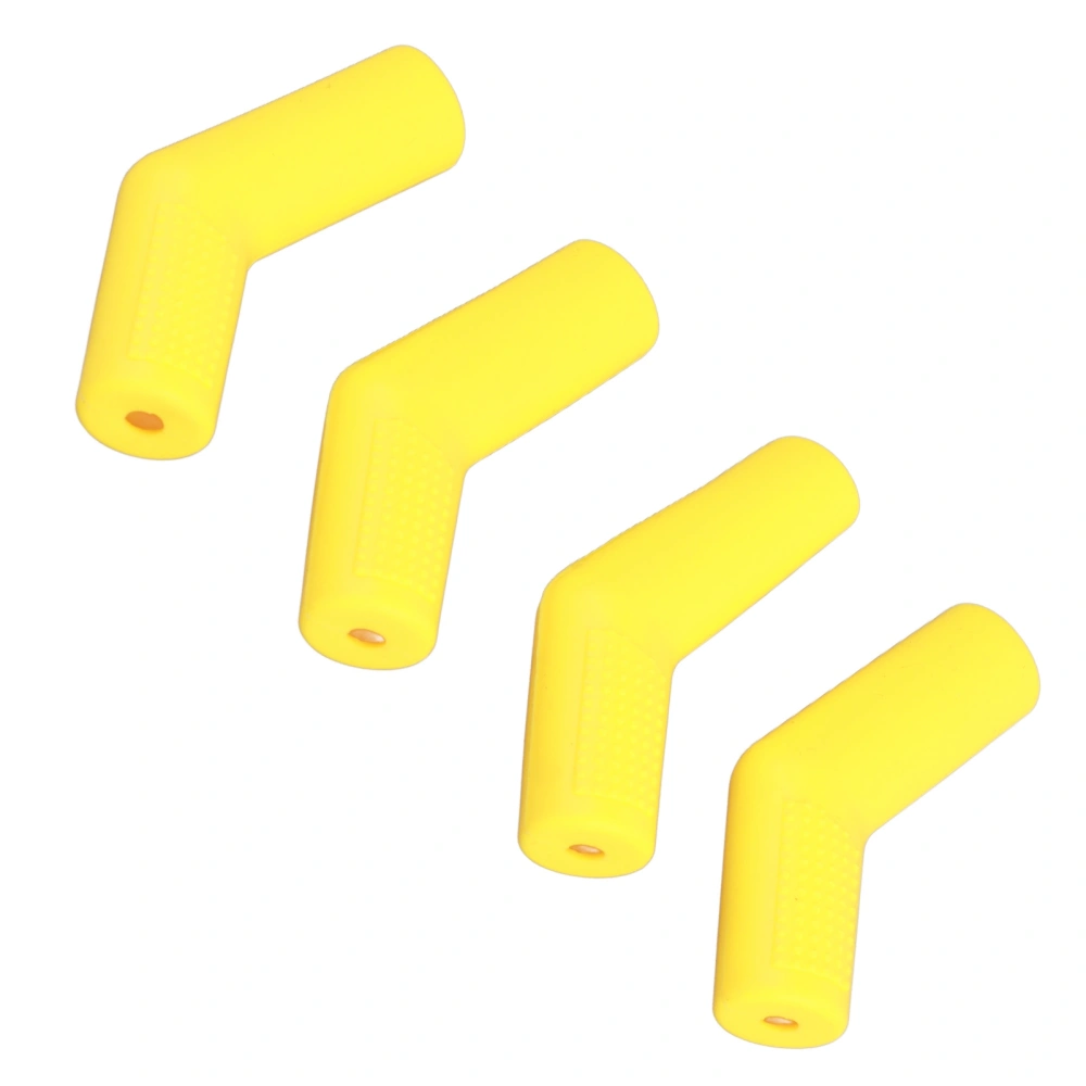 4PCS Motorcycle Gear Shift Lever Shoe Protector Rubber Anti Slip Universal for Street Dirt Bikes ATVs Yellow