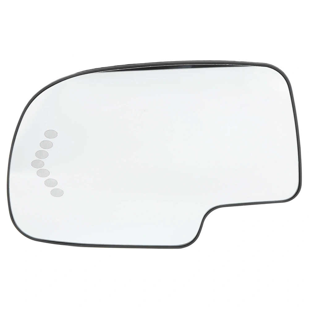 Side Heated Mirror Glass Rear View Mirror Glass with LED Turn Signal Lamp Replacement for Avalanche 1500 2500 Left 88944391