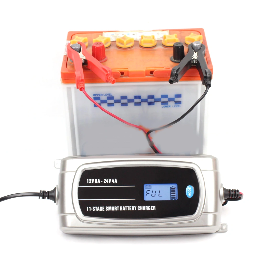 Car Battery Charger Waterproof Automatic Battery Maintainer with LCD Display for Truck FBC 122408