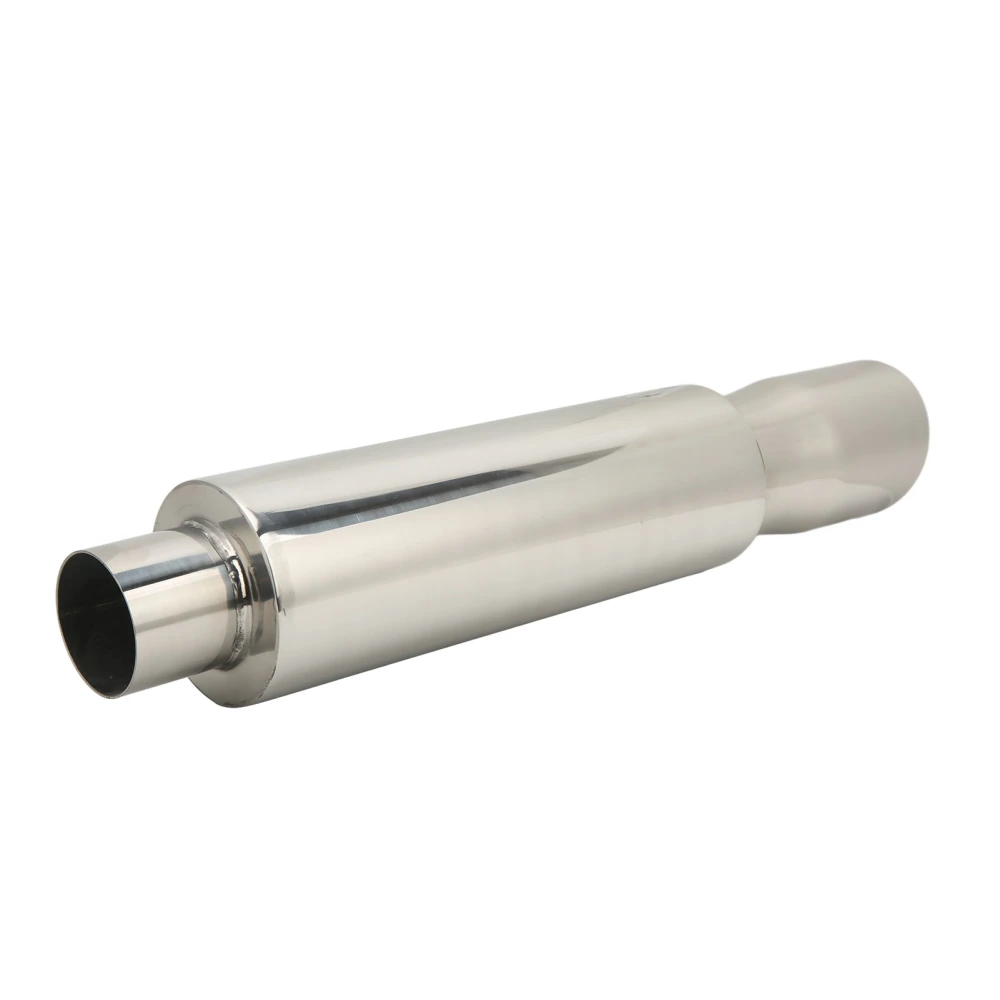 Rear Exhaust Muffler Double Wall Stainless Steel 63mm Inlet 89mm Outlet Universal Automotive Replacement Part