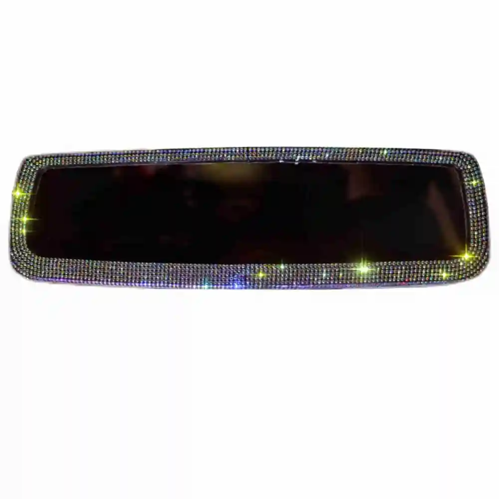 Bling Rhinestone Car Rear View Mirror Crystal Car Rearview Mirror Bling Auto Interior Accessories