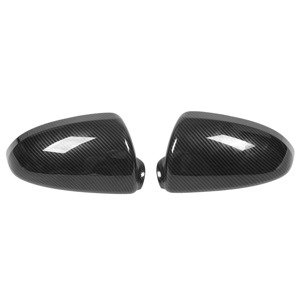 Exterior Rear View Mirror Housing Carbon Fiber Style Door Side Mirror Covering Cap Replacement for Smart Fortwo W451 2009‑2015