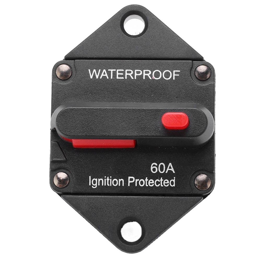DC 32V Circuit Breaker with Switch Manual Reset Waterproof for Car Marine Boat Truck Bus RV ATV 60A
