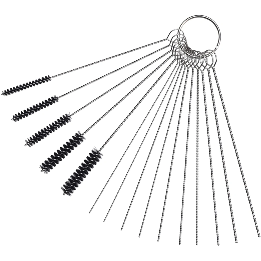 15Pcs Carburetor Carbon Dirt Jet Cleaner Tool Kit Cleaning Needles with Brushes for Motorcycle ATV Moped Welder Carb Chainsaw Spray