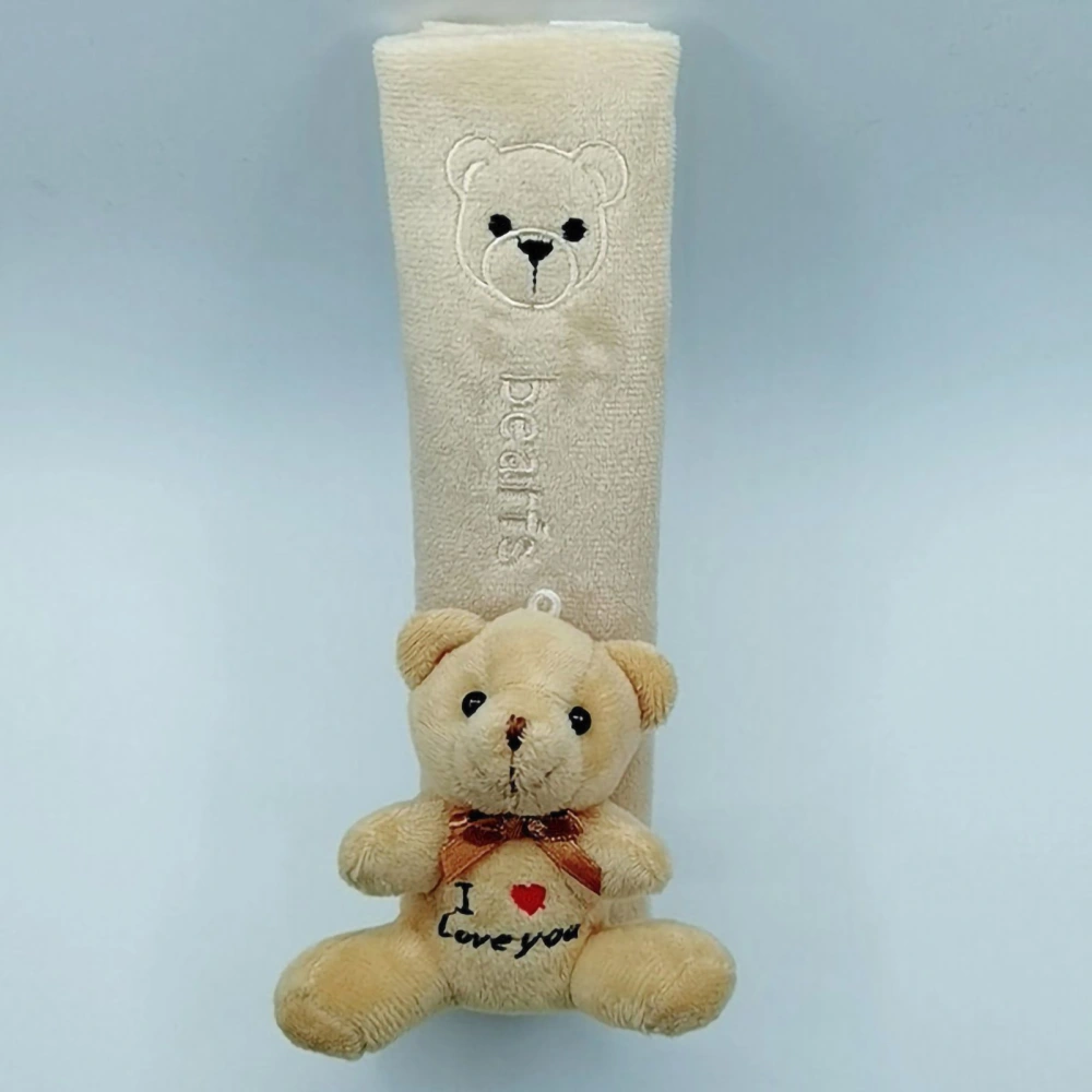 23cm Car Seat Belt Cushion Shoulder Strap Cover Pad Cartoon Animal Design Automotive Interior Accessories Small Bear