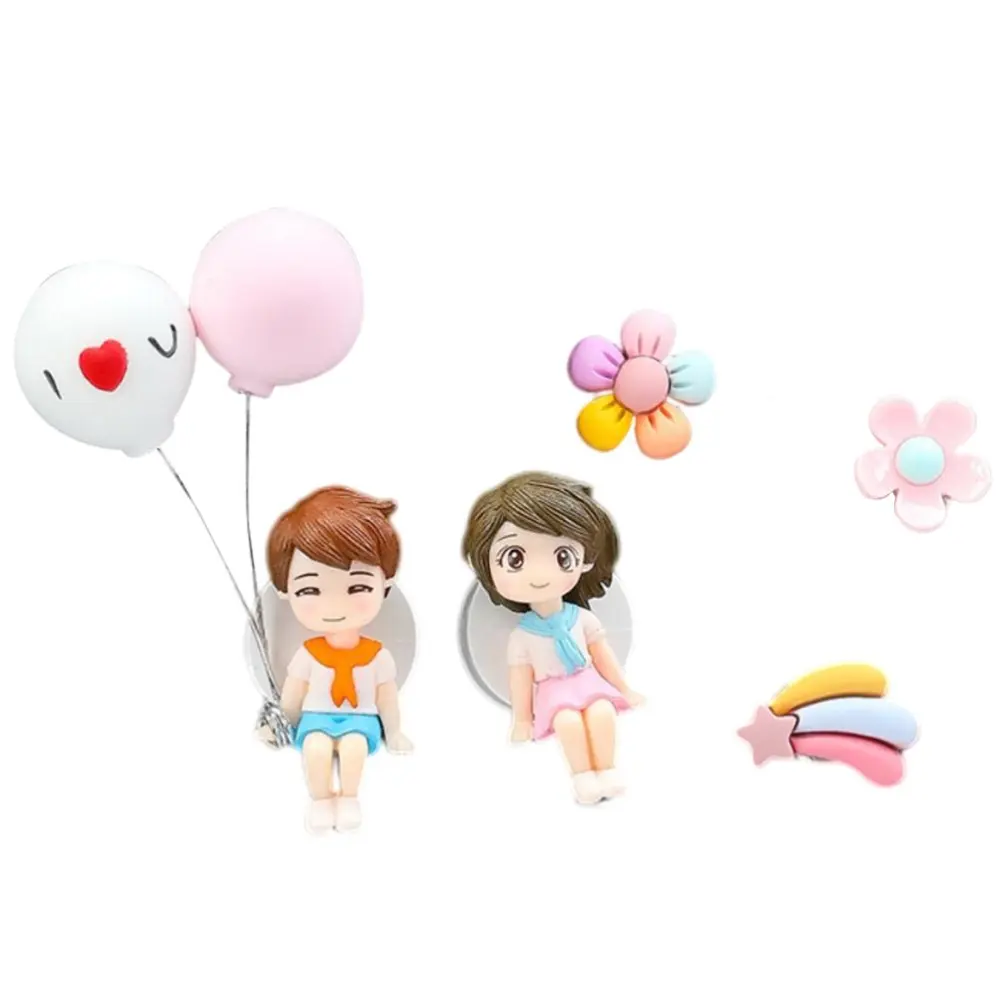 Cute Cartoon Couples Action Figure Figurines Car Ornament Car Air Vent Aromatherapy Freshener Car Dashboard Decoration