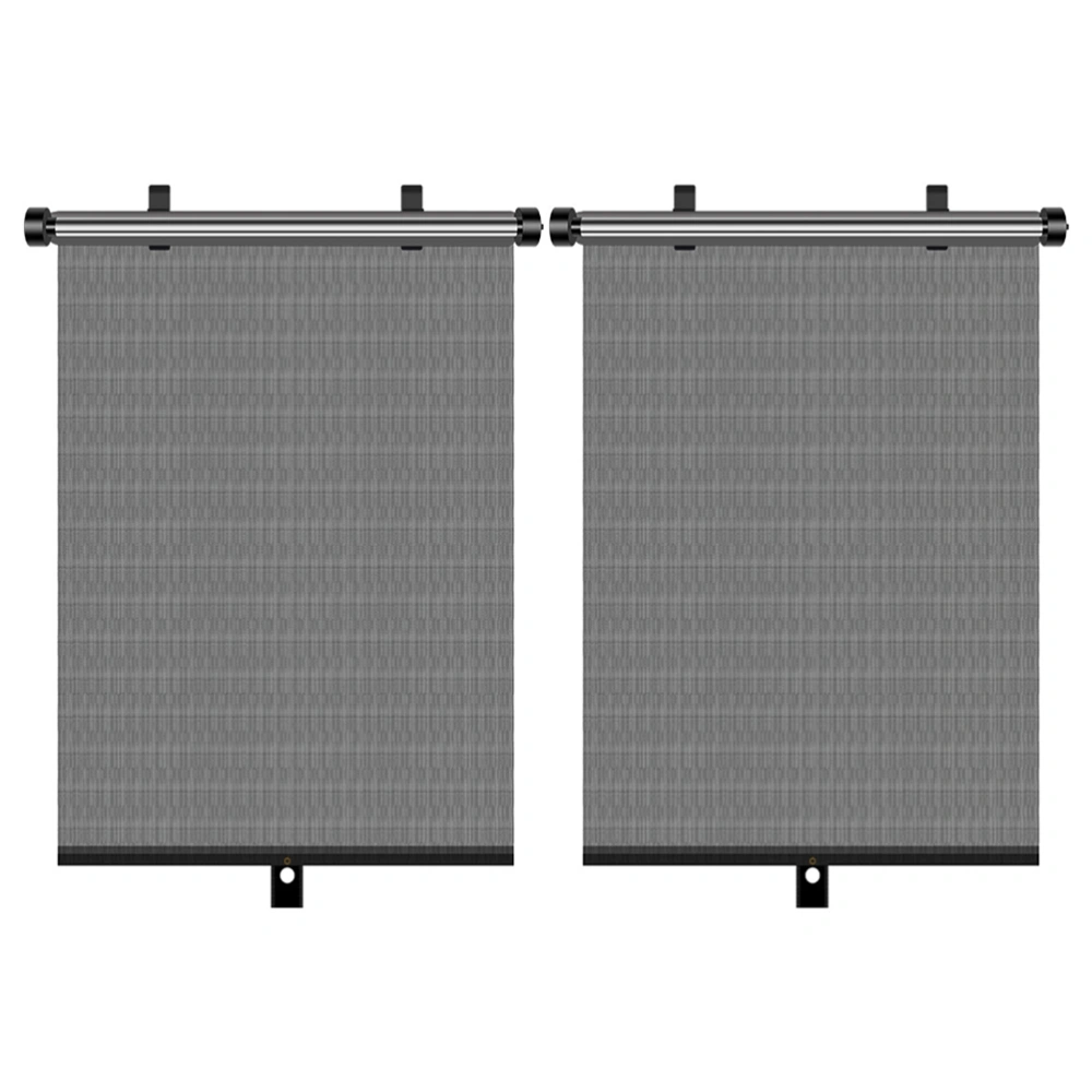2Pcs Car Side Window Sunshades Retractable Car Roller Sun Shades for UV and Sun Glare Protection