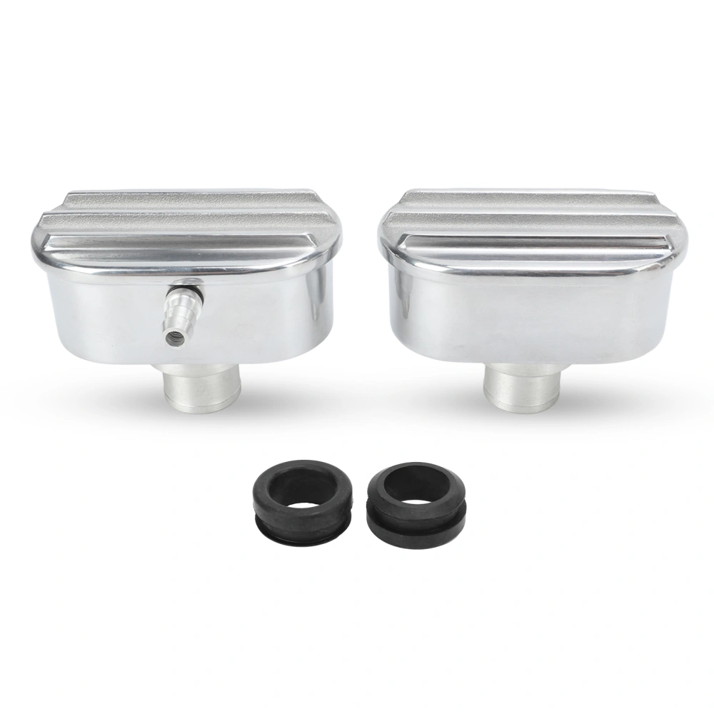 Aluminum Valve Cover Breather PCV Combo Kit Finned Oval Polished 6100FP for Replacement
