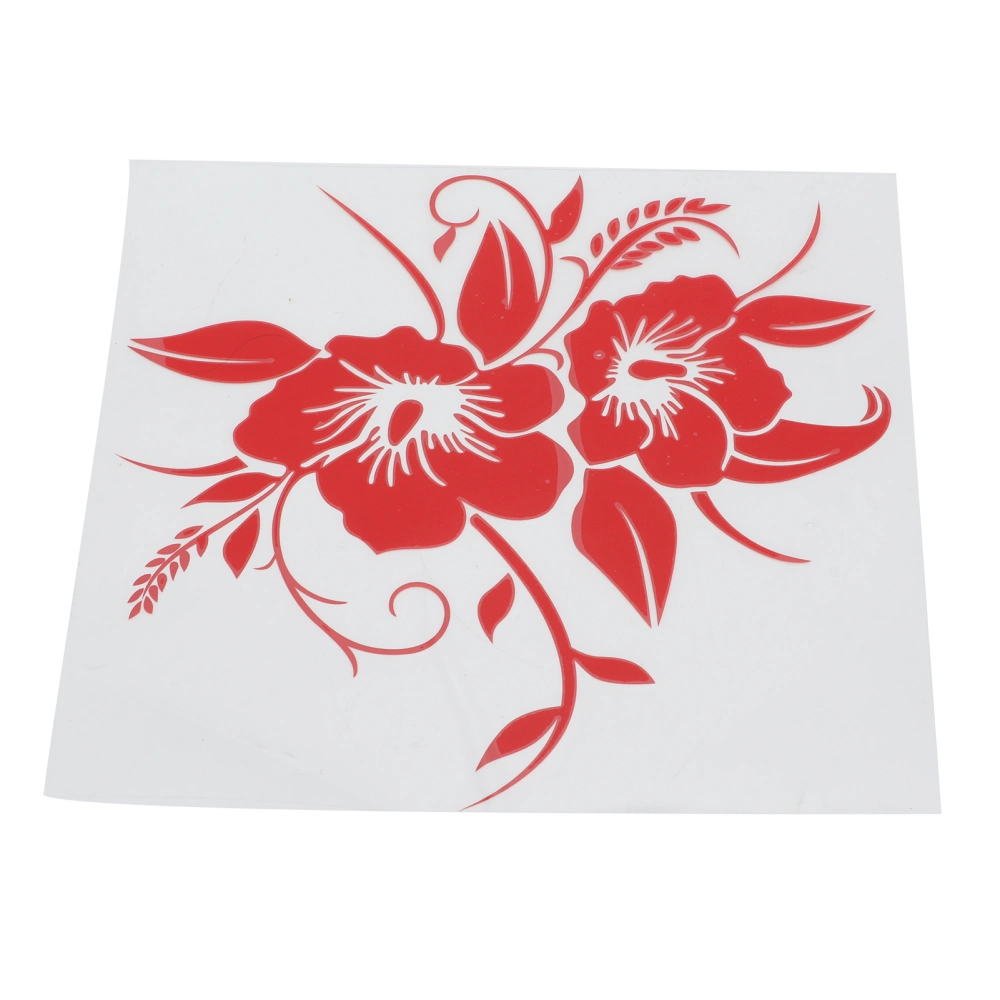 Universal Flower Car Decal Vinyl Automotive Exterior Decoration Stickers for Motorcycle Truck SUV Red