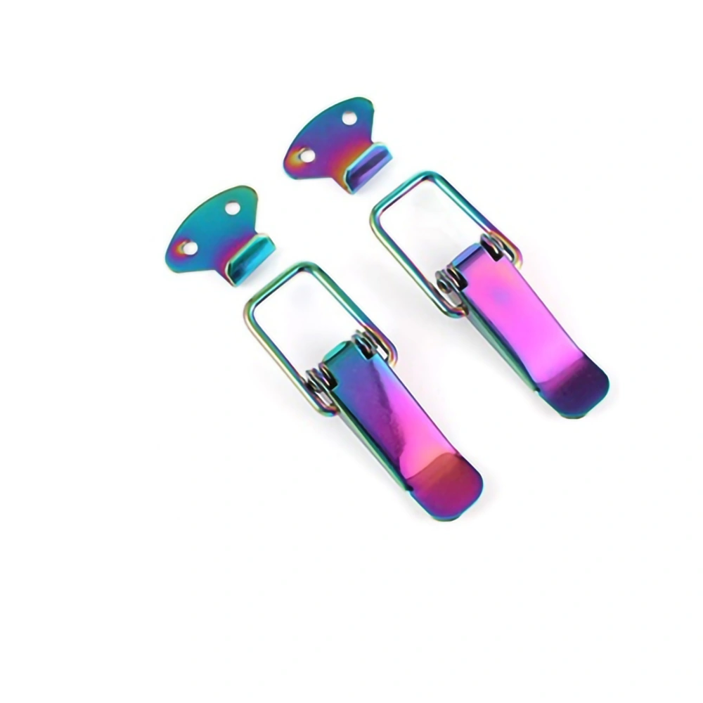 Pair Car Bumpers Trunk Hatch Lid Quick Release Fasteners Hook Lock Clips Auto Truck Exterior AccessoriesBurnt Colorful S