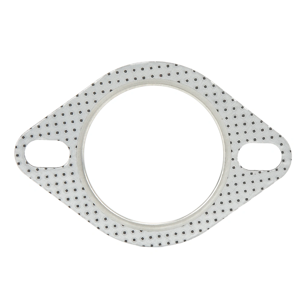 Exhaust Gasket Perforated Steel 2 Bolts Universal Replacement for 2.5in/63mm Flange Pipe Turbo Vehicle