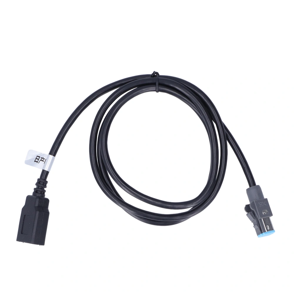 4 Pin USB Cable Adapter Male Cord Extender 102cm/40.16in Long Black ABS Replacement for Nissan Teana