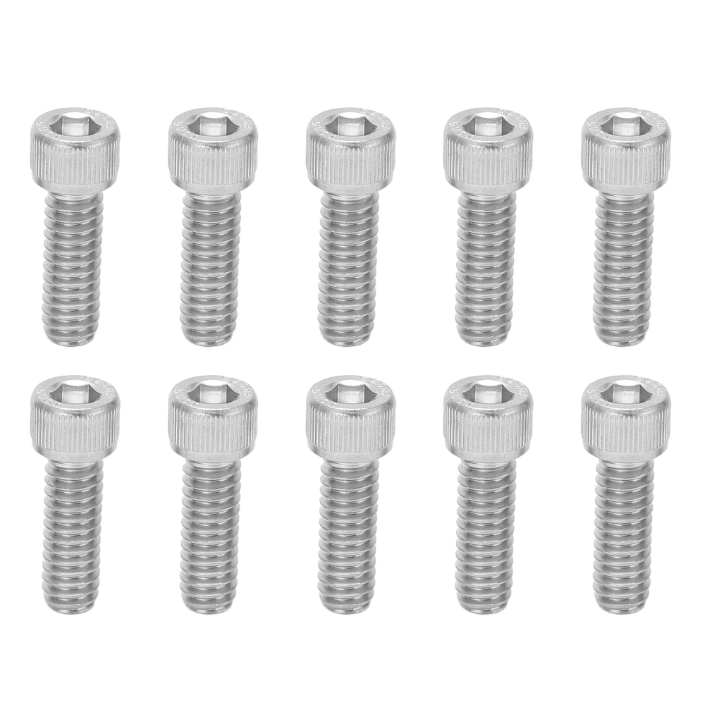 10pcs Valve Cover Hex Bolts 1/4‑20x3/4 Replacement for SBC Chevy 283 327 350 383 400