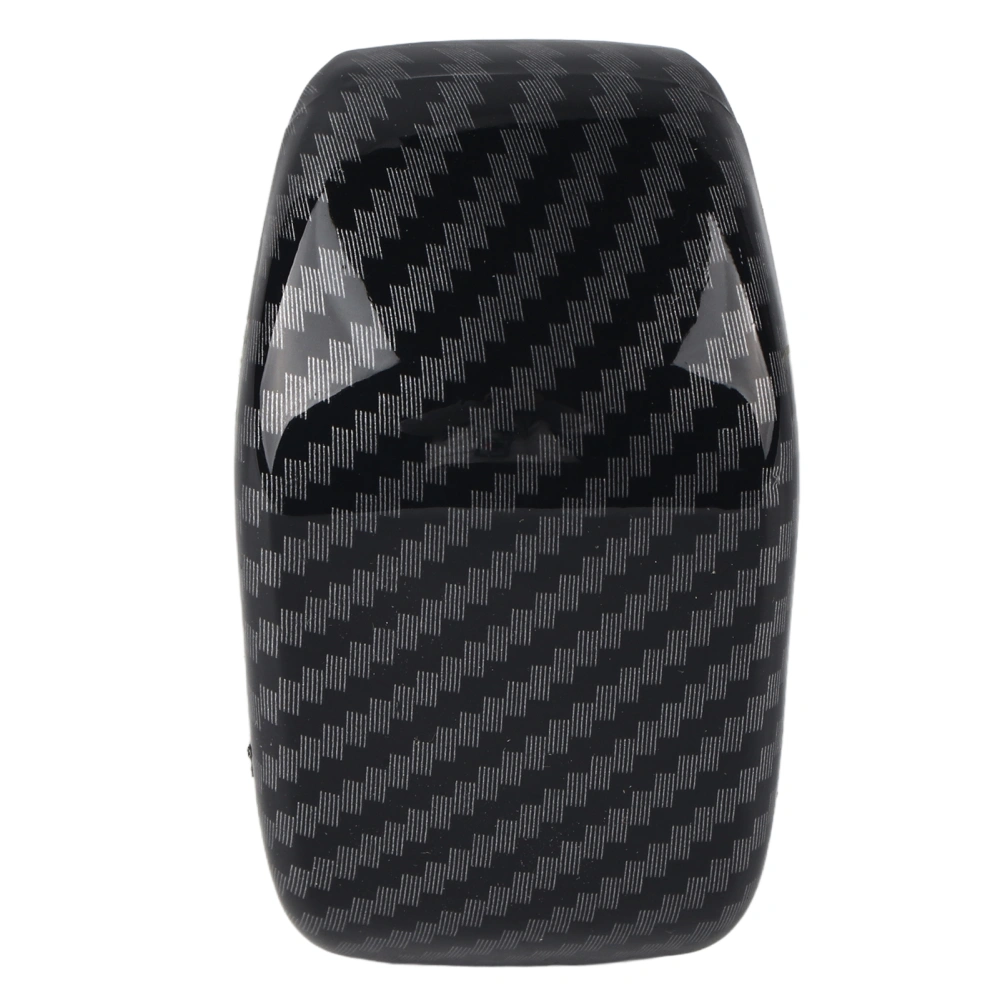 Gear Shift Knob Cover Bright Carbon Fiber Black Auto Interior Decor Replacement for RAV4 2019‑2021