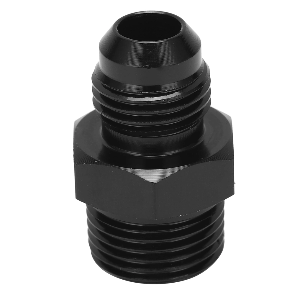 Straight Fuel Line Fitting 6AN to 3/8NPT 6061‑T6 Aluminum Adapter Connector Black Car Accessories