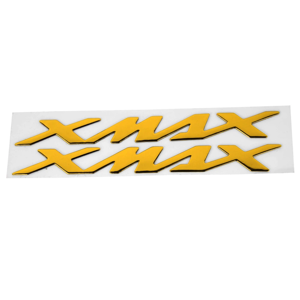 Pair of Motorcycle Emblem Stickers 3Dimensional Decals for XMAX XMAX 125 250 400(Yellow )