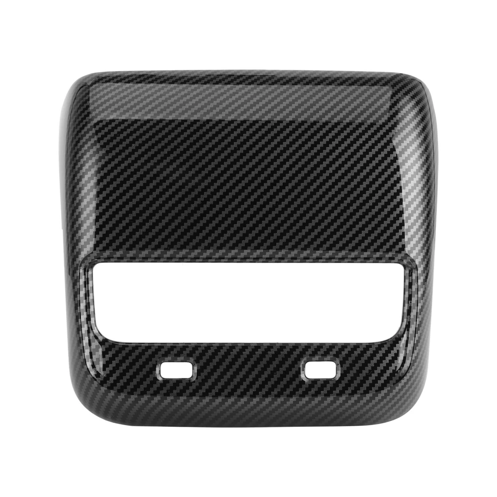 Carbon Fiber Style Rear Air Conditioner Vent Outlet Trim Decoration Fit for Tesla Model 3 2019‑2021