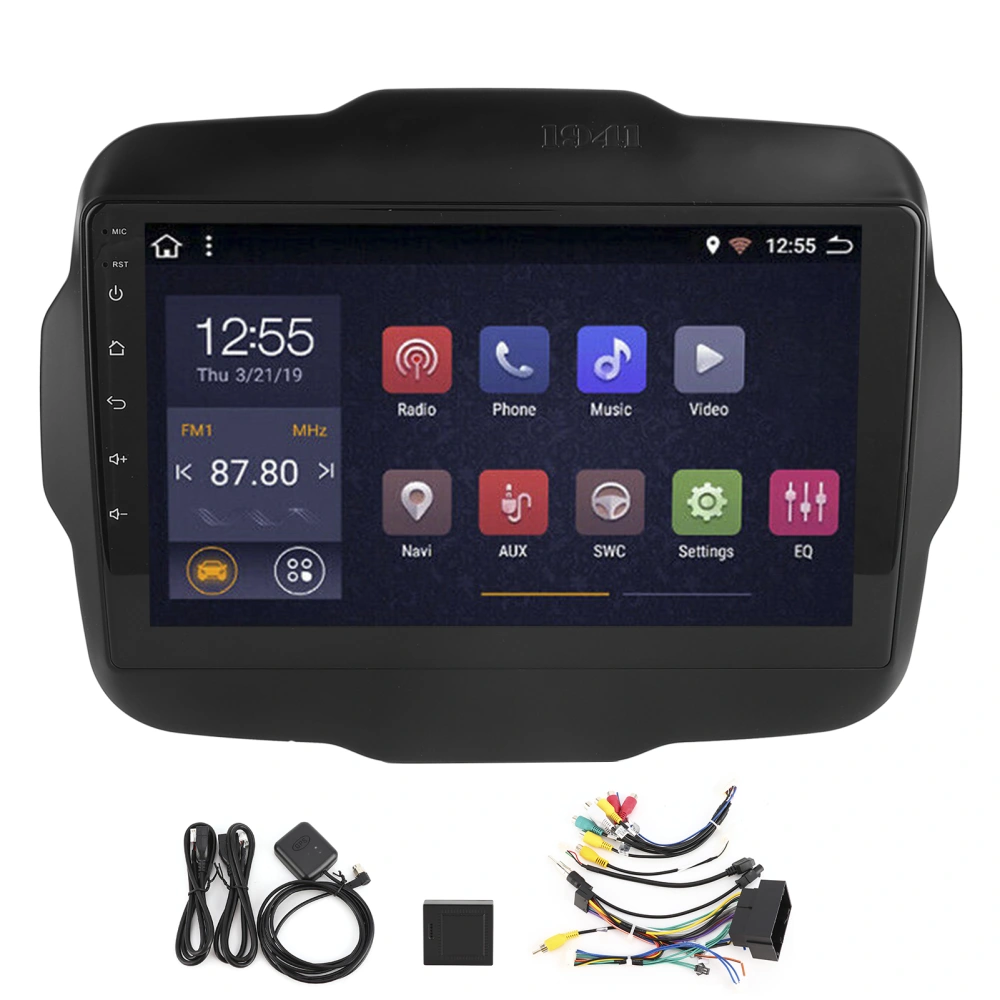 9in WiFi Version Car Navigator GPS Car Audio Video Player for Android 10.0 Fit forJeep Renegade 20112013(2+32G )