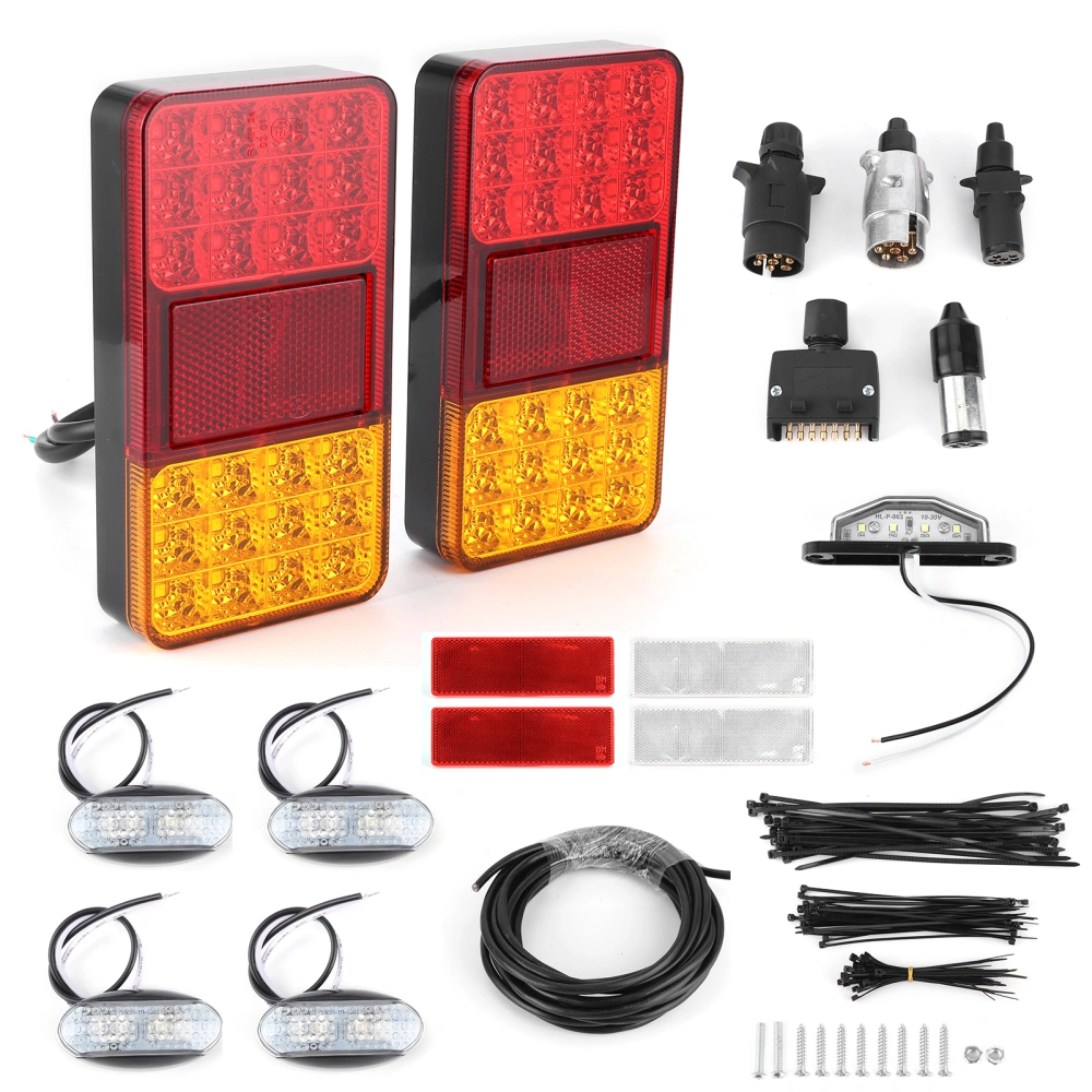 24 LED Trailer Light Kit IP67 Waterproof Energy Saving with Mounting Accessories for Truck Van