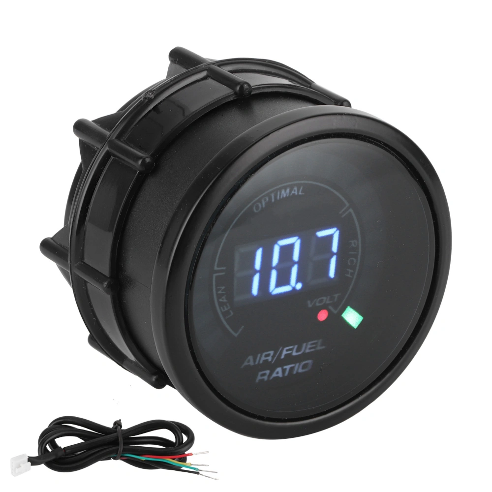 2in 2-In-1 12V Air Fuel Ratio Gauge Voltmeter LED Digital Display High Accuracy Universal for Car