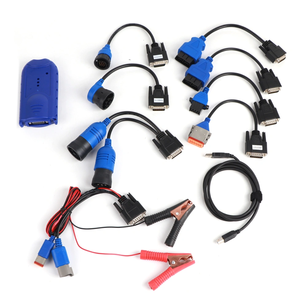 USB Link 125032 Vehicle Scanner Tool Heavy Duty Truck Inspection Tools Blue with Diagnostic Cables