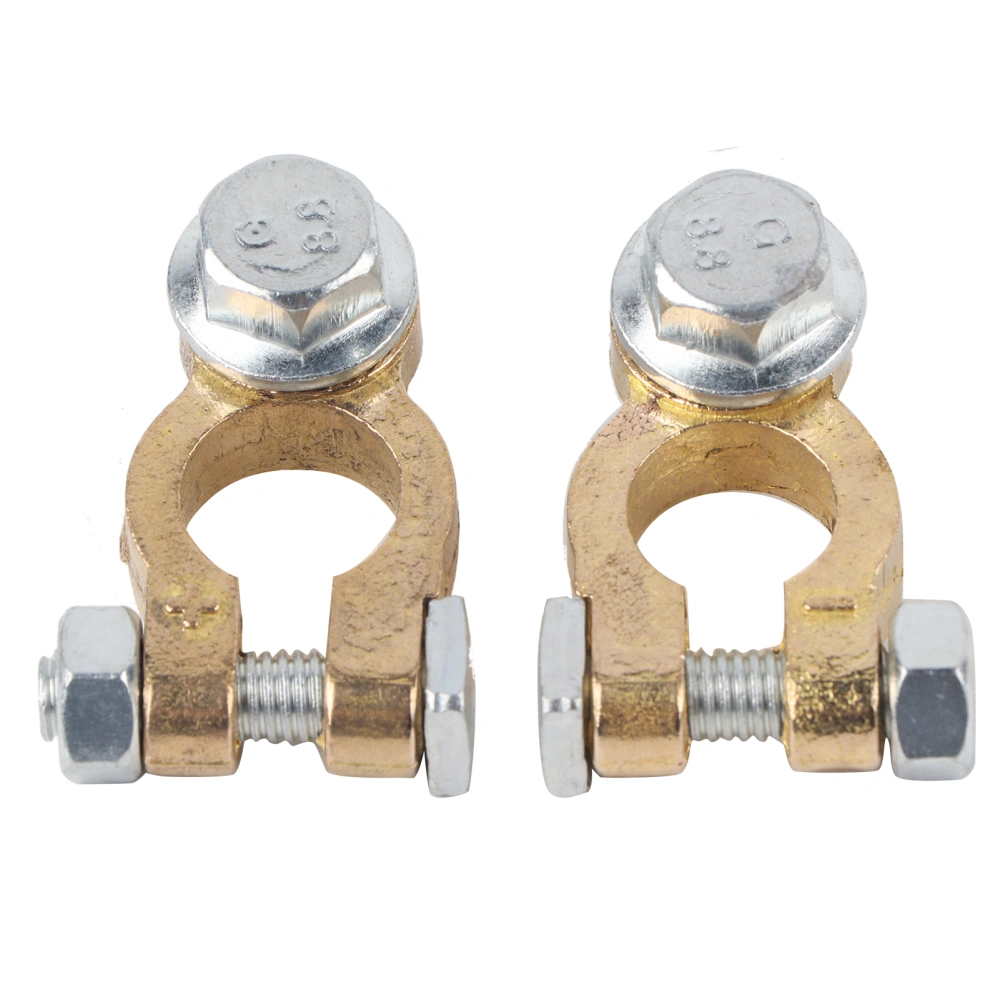 2pcs Car Battery Terminal Clamp Connector 300A Large Current M10 Single Screw for Automobiles Trucks