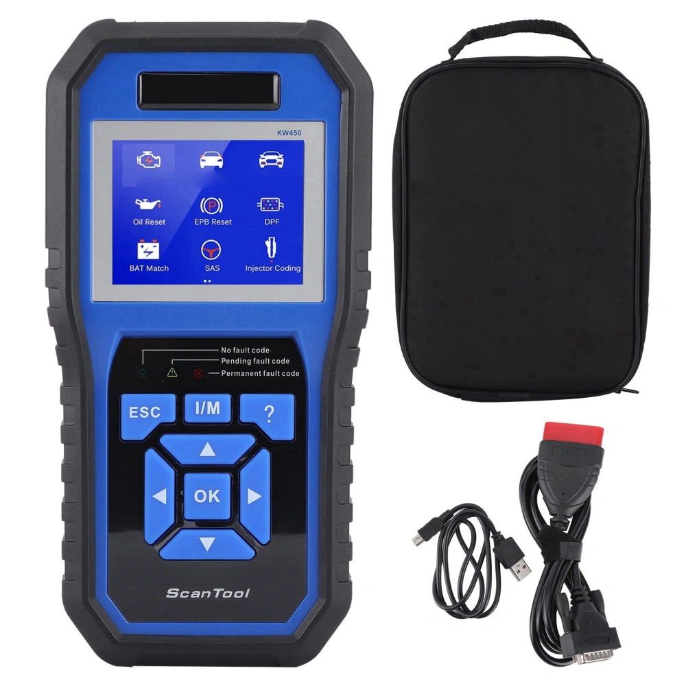 OBD2 Diagnostic Tool Full Systems Scanner Code Reader Fault Detector Fit for SkodaEnglish Version