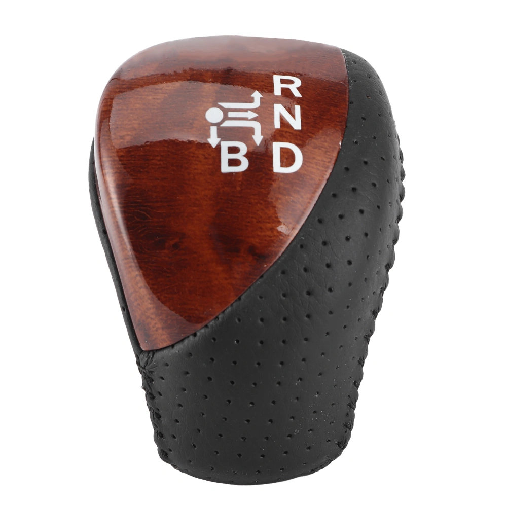 Gear Shifter Head Auto Shift Lever Knob Artificial Leather Fit for Honda Shuttle/FreedBright Wood Grain